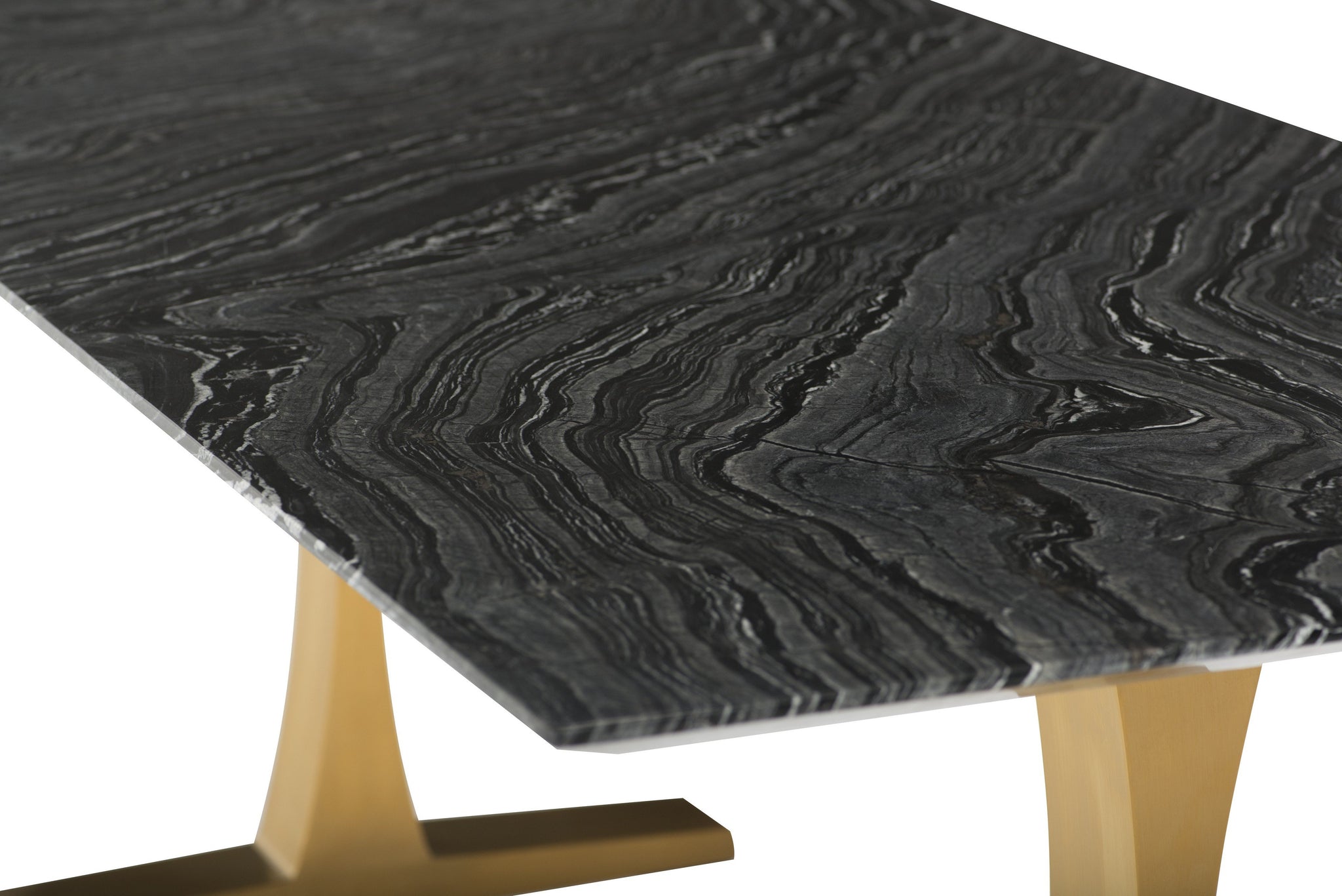 Nuevo Toulouse Black Wood Vein Dining Table