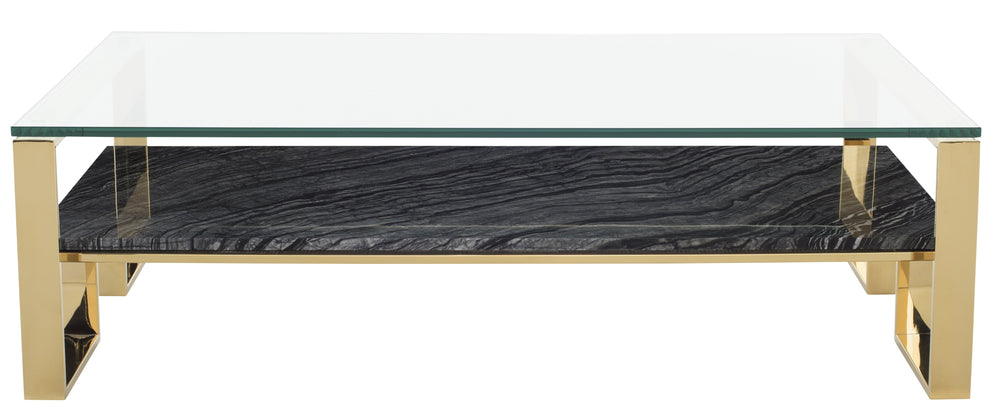 Nuevo Tierra Black Wood Vein Coffee Table