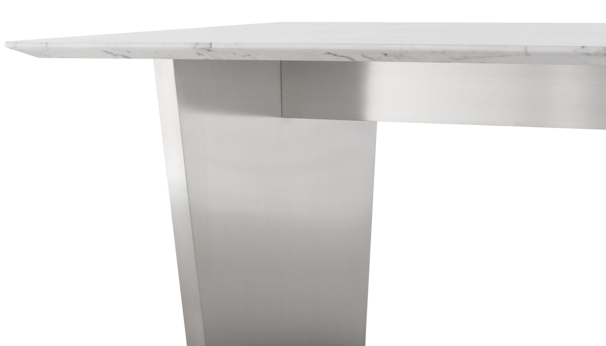 Nuevo Aiden White Black Wood Vein Dining Table