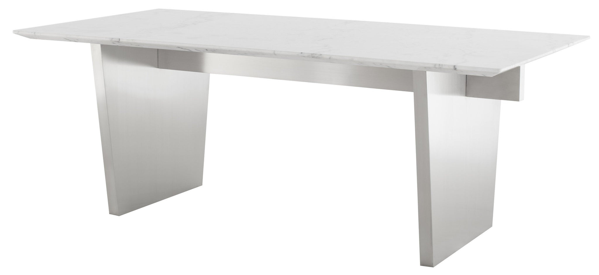 Nuevo Aiden White Black Wood Vein Dining Table