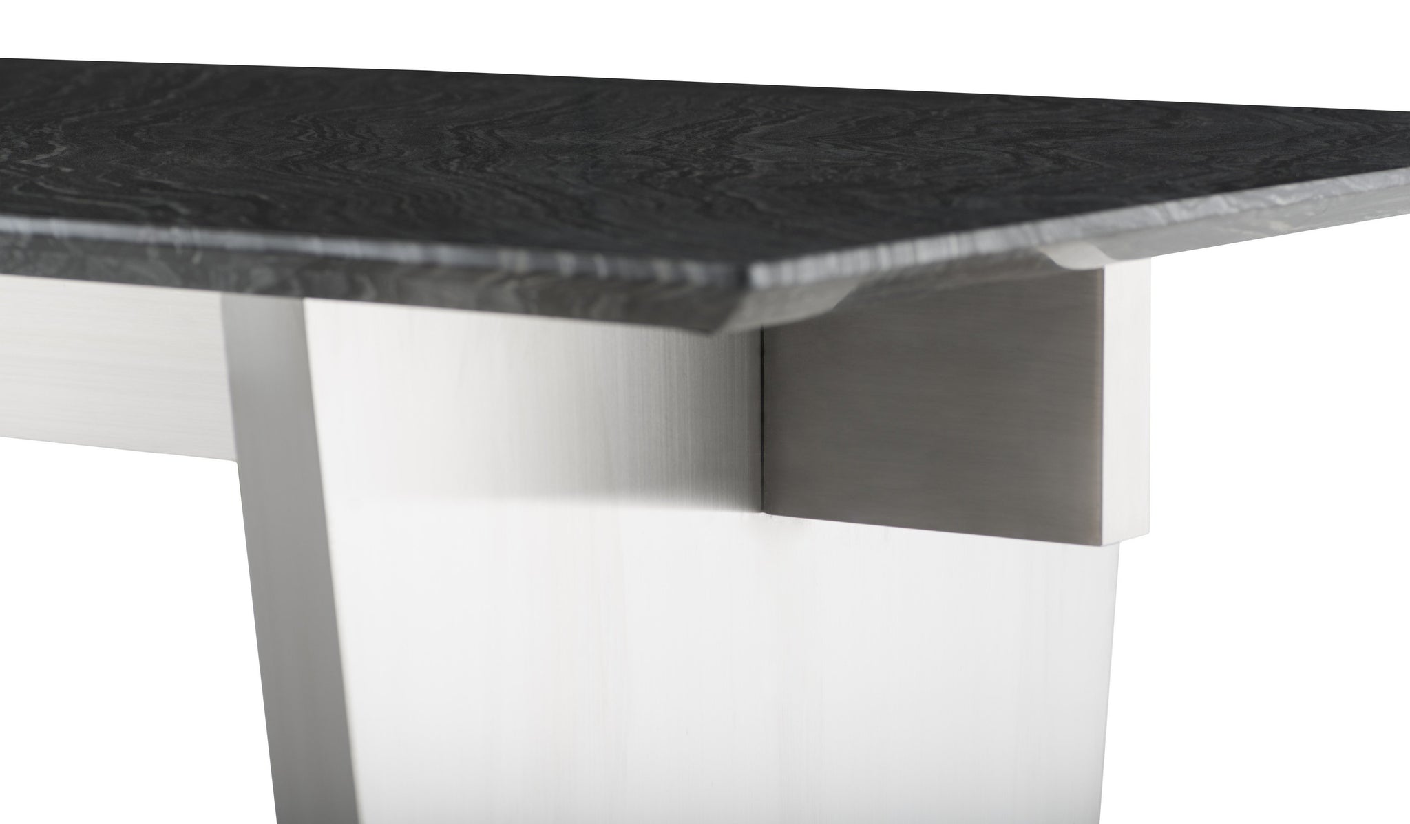 Nuevo Aiden Dining Table Black Wood Vein