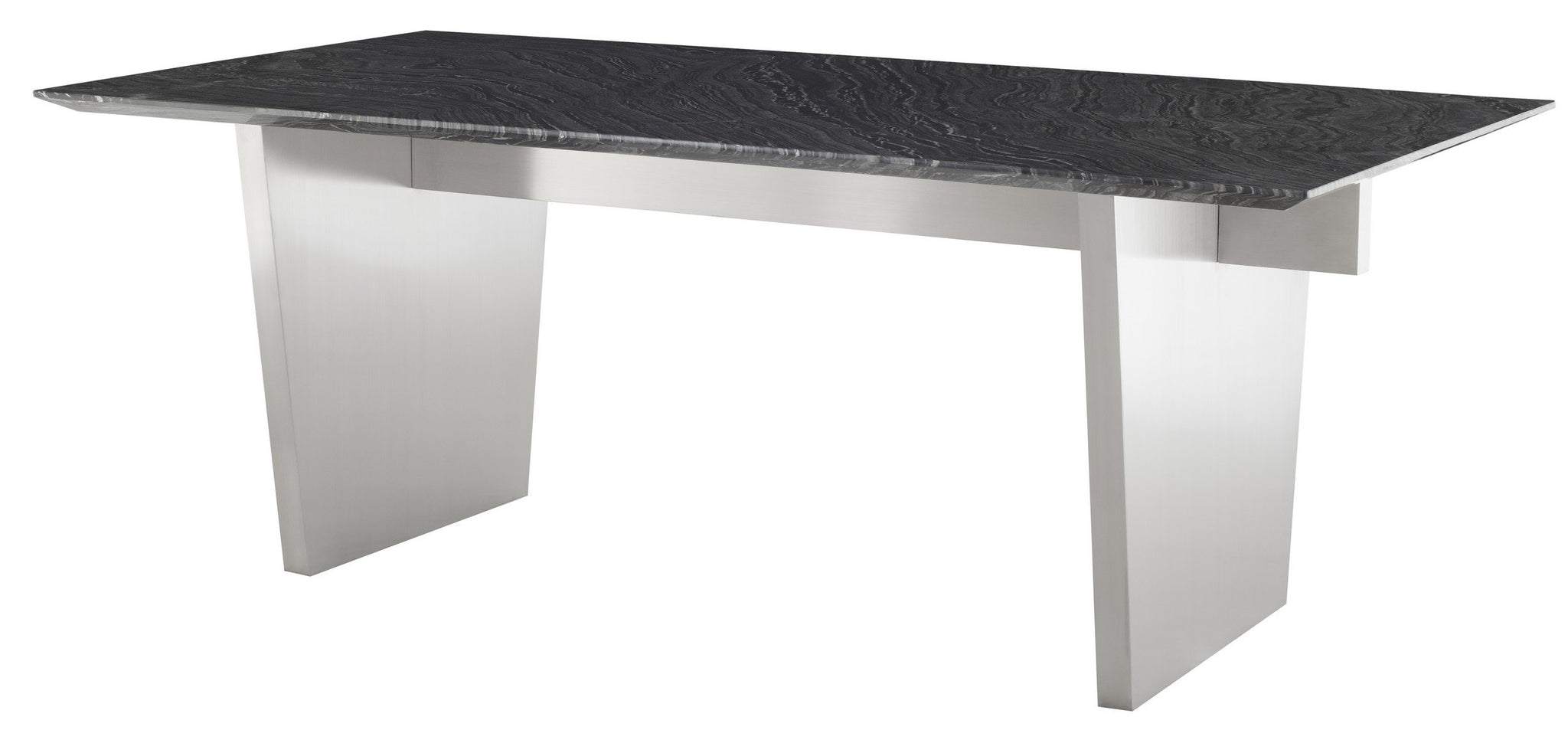 Nuevo Aiden Dining Table Black Wood Vein
