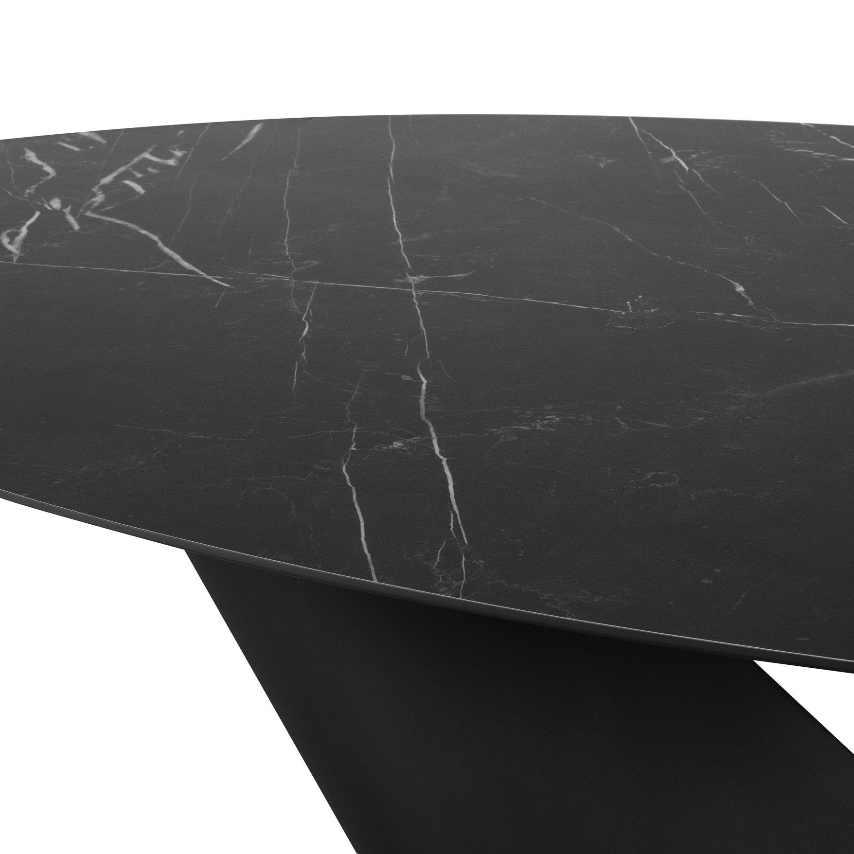 Nuevo Oblo Black Dining Table