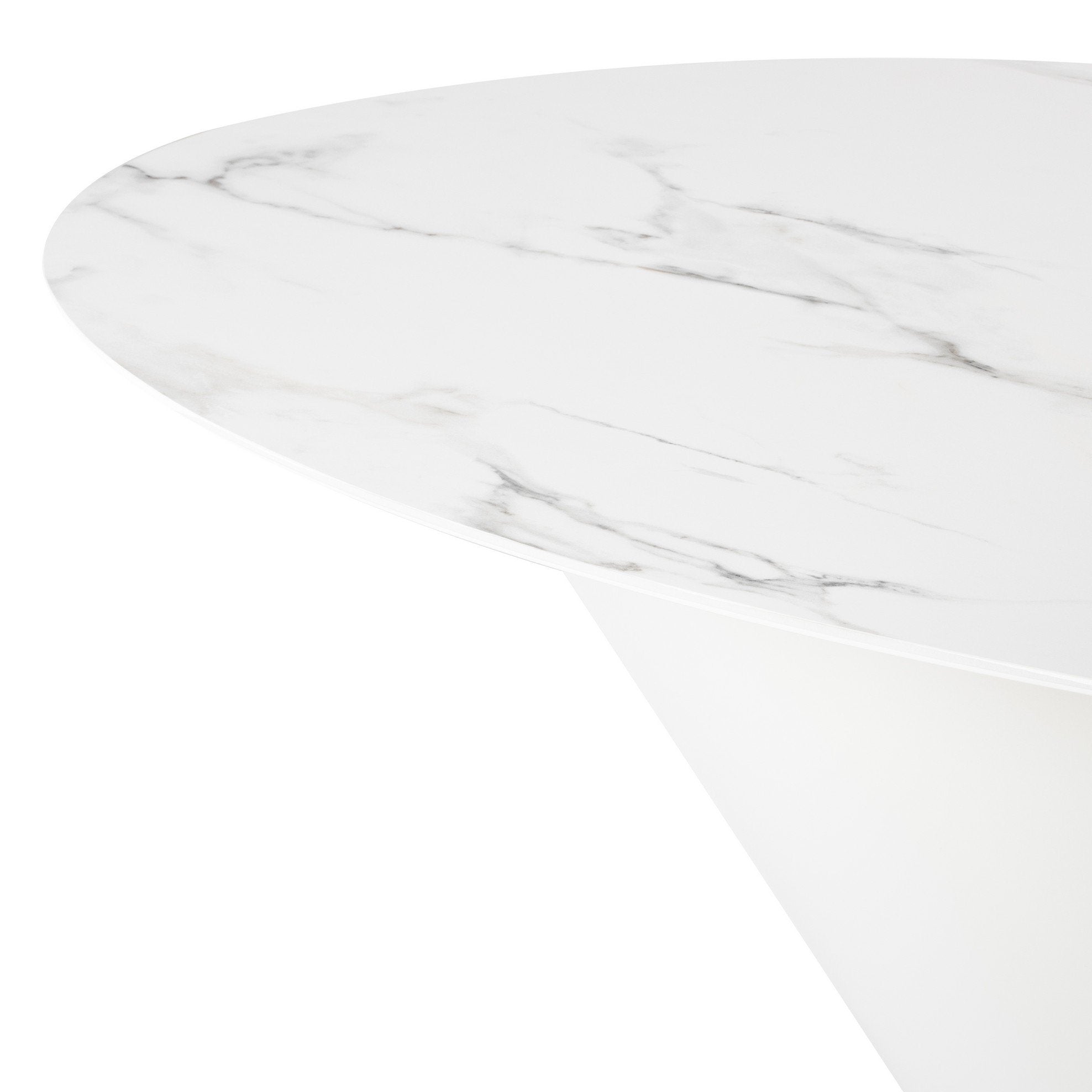 Nuevo Oblo White Dining Table