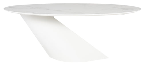 Nuevo Oblo White Dining Table