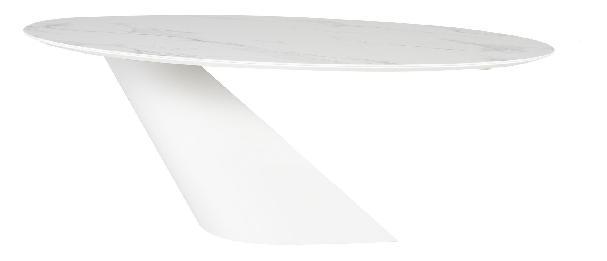Nuevo Oblo White Dining Table