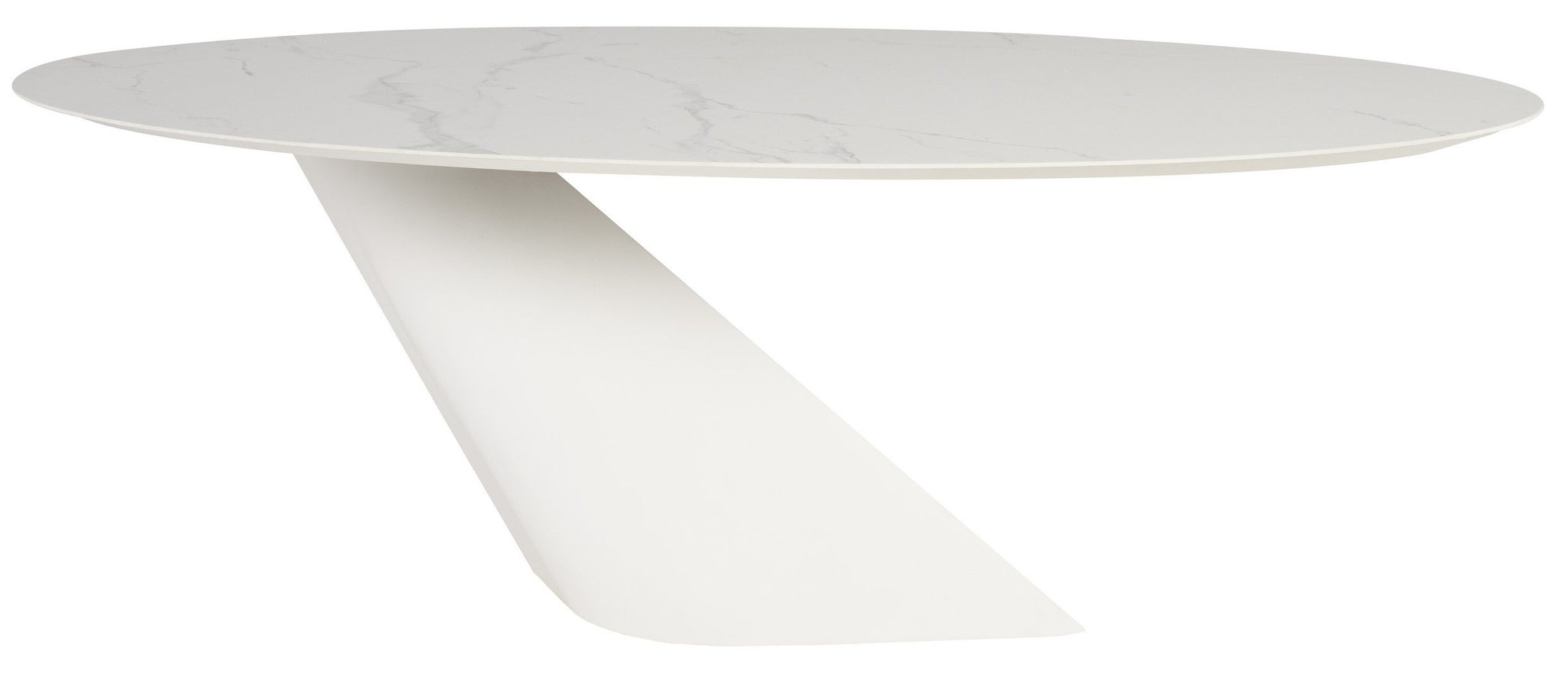 Nuevo Oblo White Dining Table