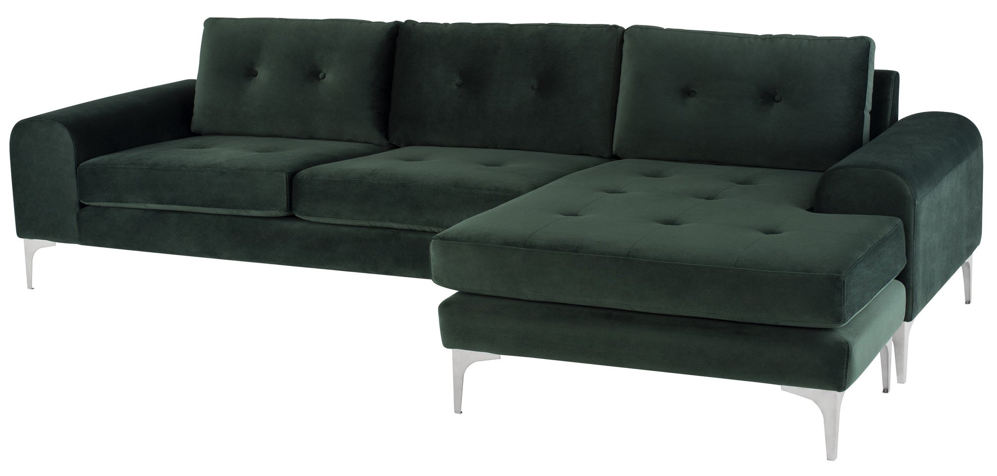 Nuevo Colyn Emerald Green Sectional Sofa