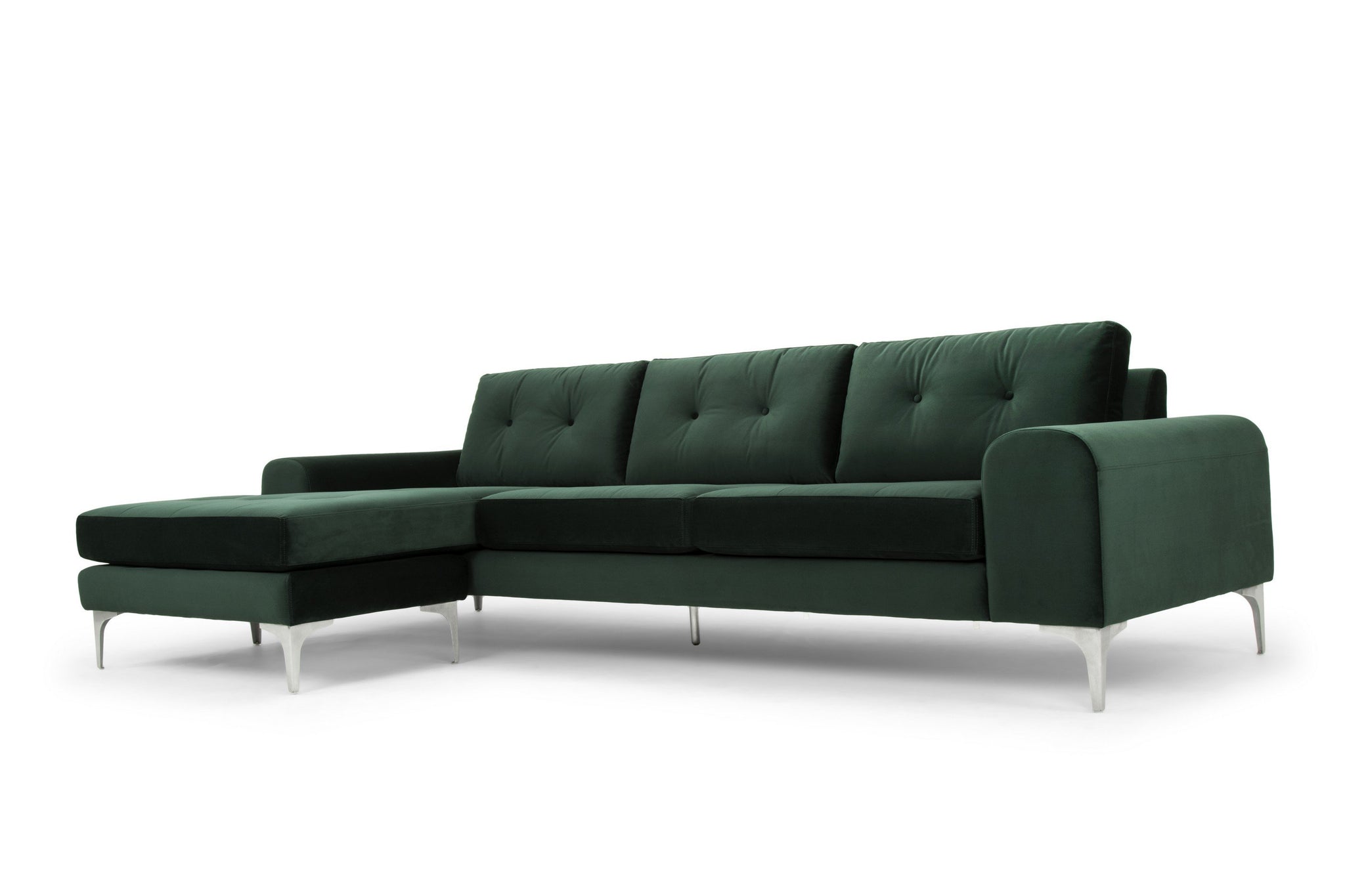 Nuevo Colyn Emerald Green Sectional Sofa
