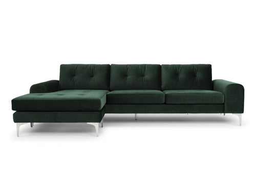 Nuevo Colyn Emerald Green Sectional Sofa