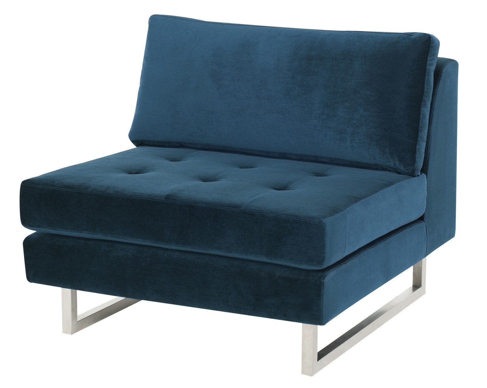 Nuevo Janis Midnight Blue Seat Armless Sofa