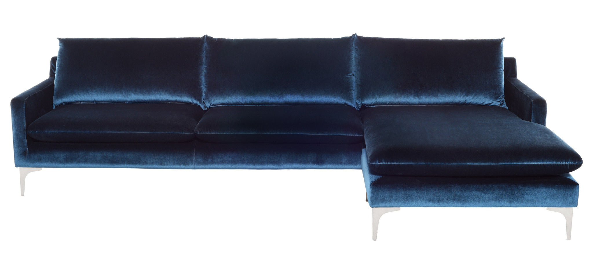 Nuevo Anders Midnight Blue Sectional Sofa