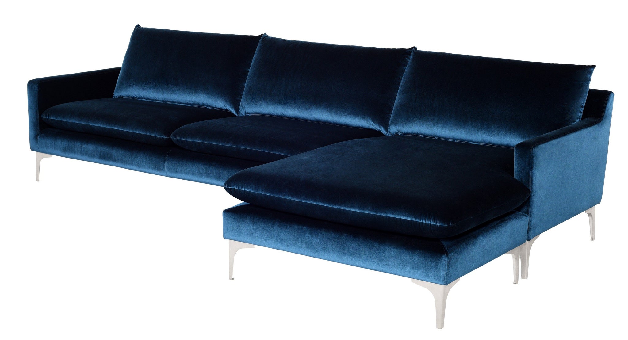 Nuevo Anders Midnight Blue Sectional Sofa