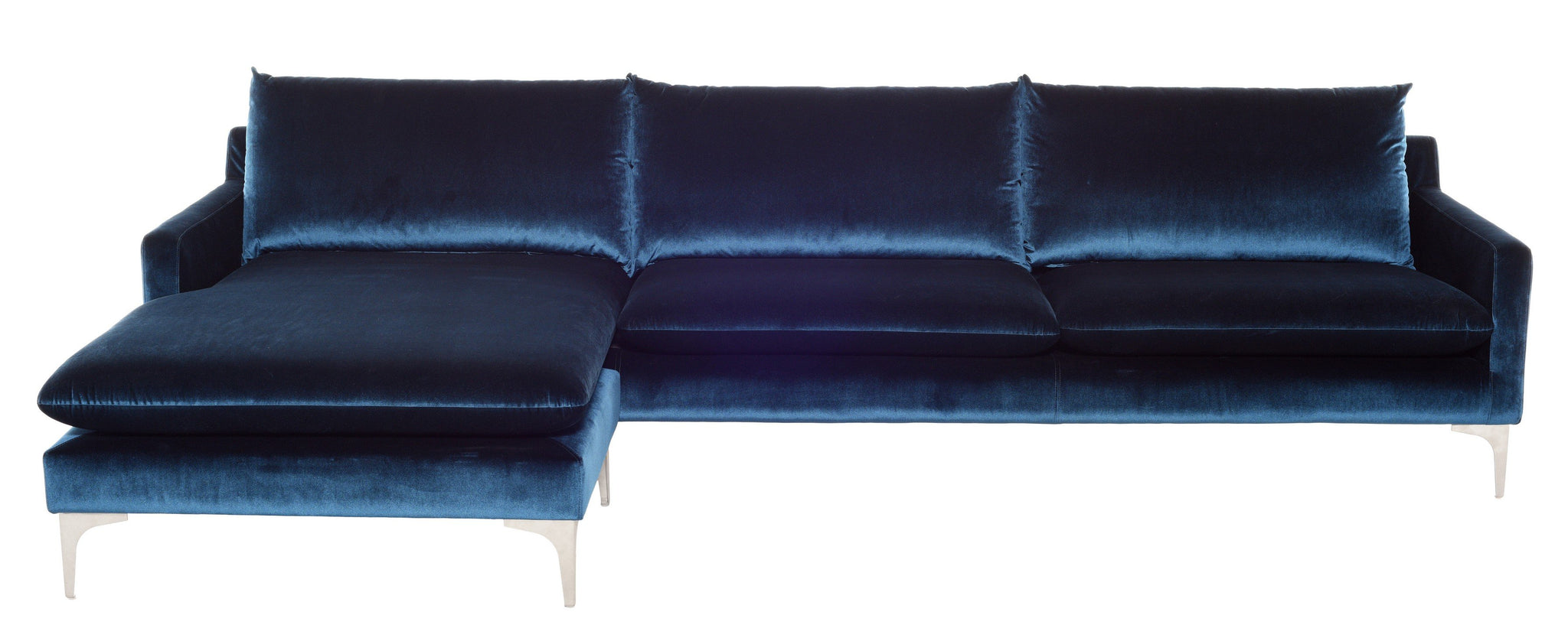 Nuevo Anders Midnight Blue Sectional Sofa