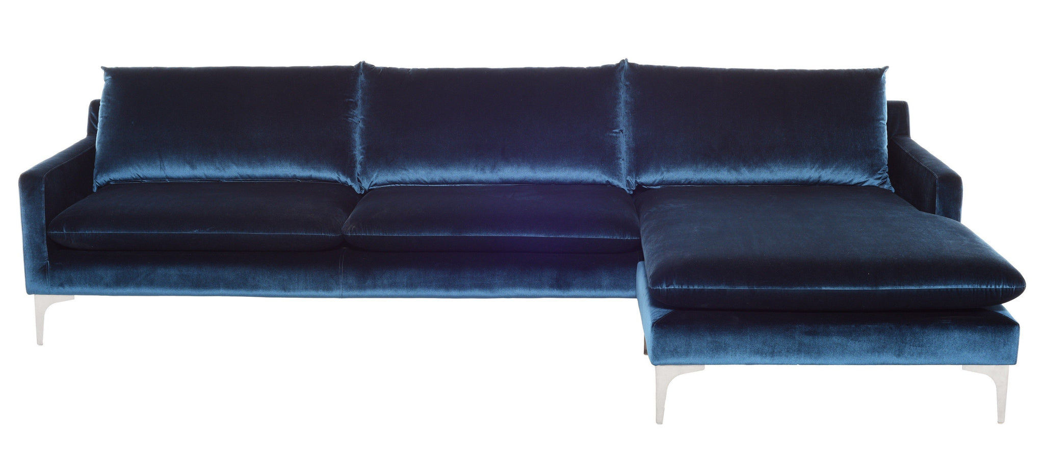 Nuevo Anders Midnight Blue Sectional Sofa