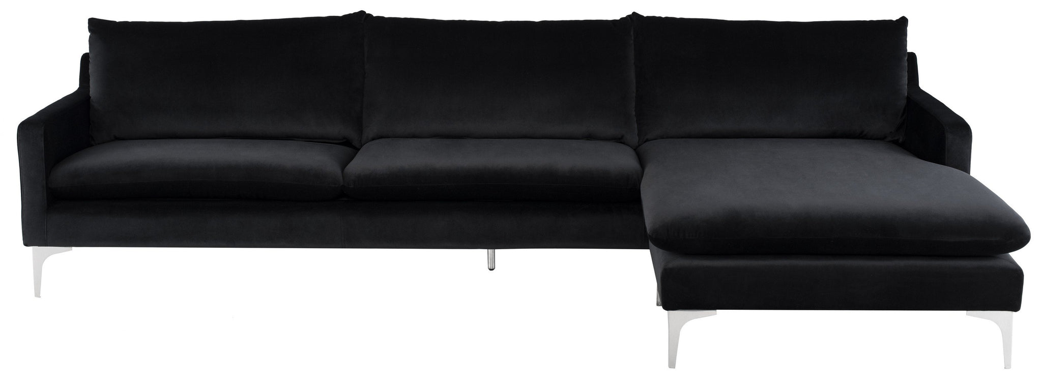Nuevo Anders Black Sectional Sofa