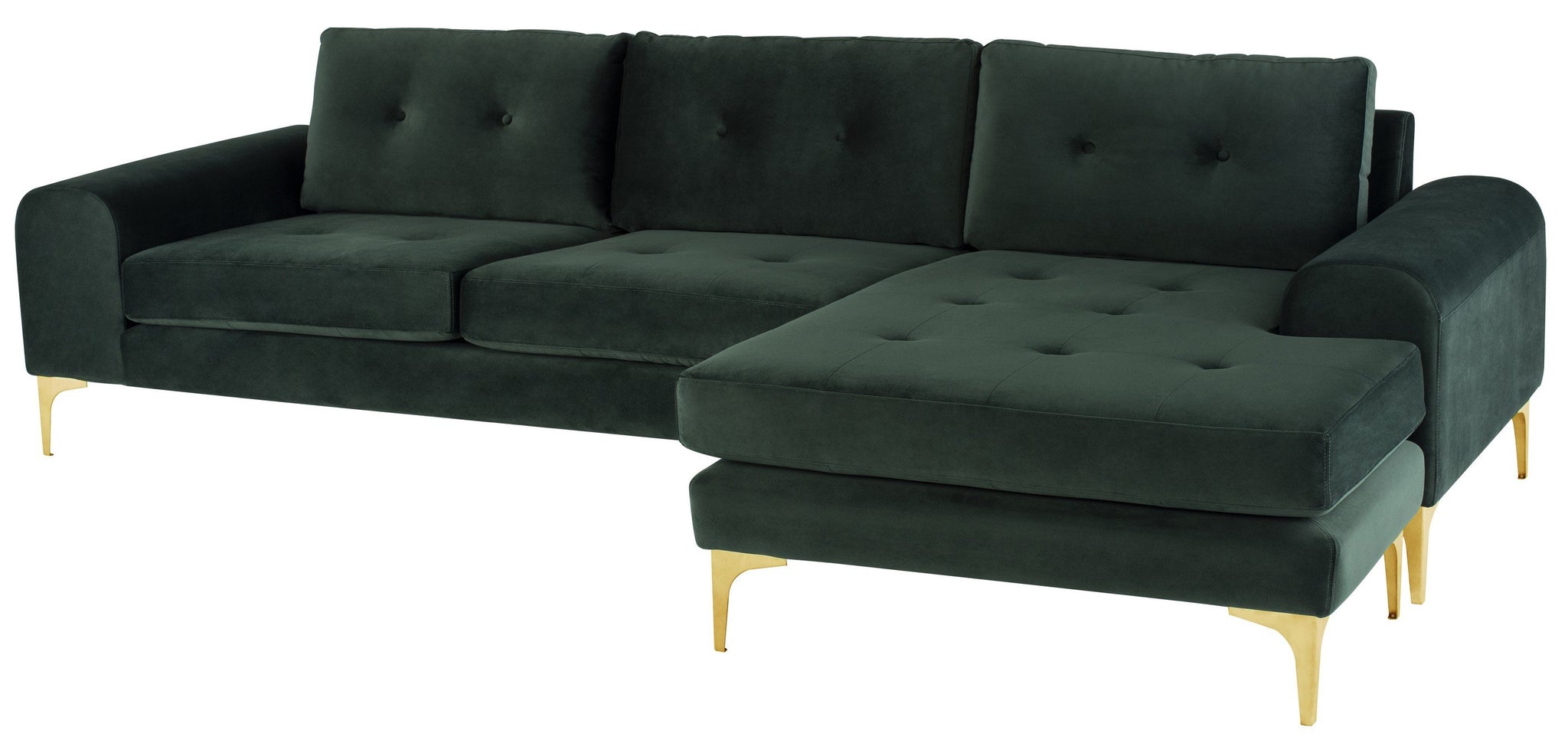 Nuevo Colyn Emerald Green Sectional Sofa