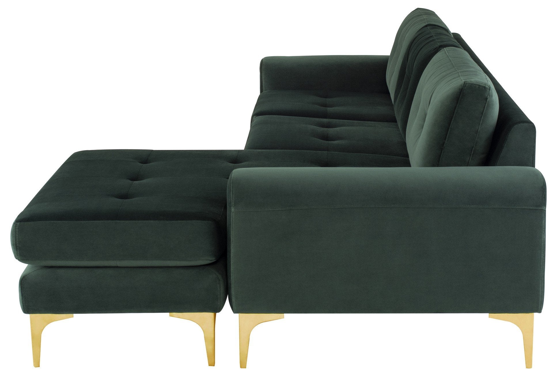 Nuevo Colyn Emerald Green Sectional Sofa