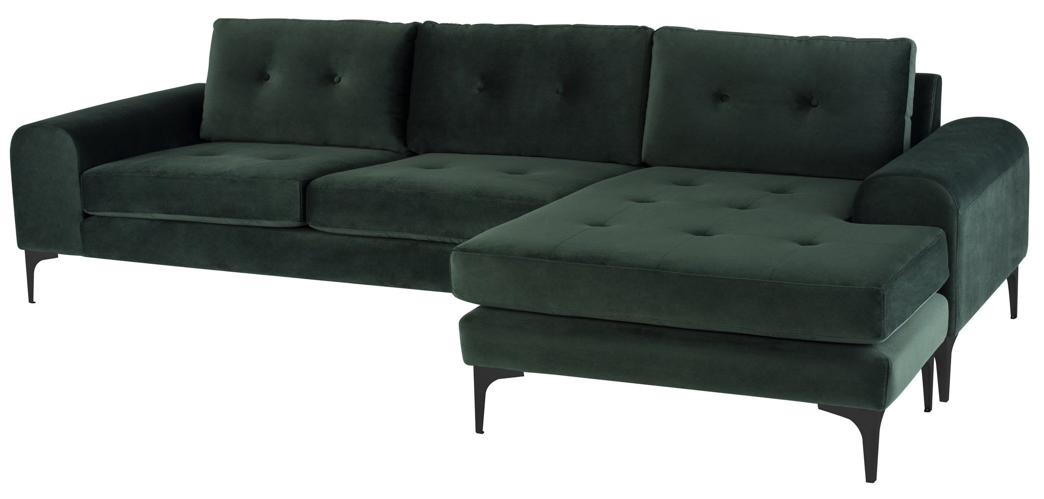 Nuevo Colyn Emerald Green Sectional Sofa
