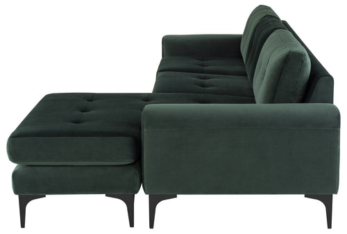 Nuevo Colyn Emerald Green Sectional Sofa