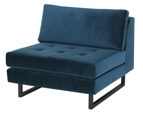 Nuevo Janis Midnight Blue Seat Armless Sofa