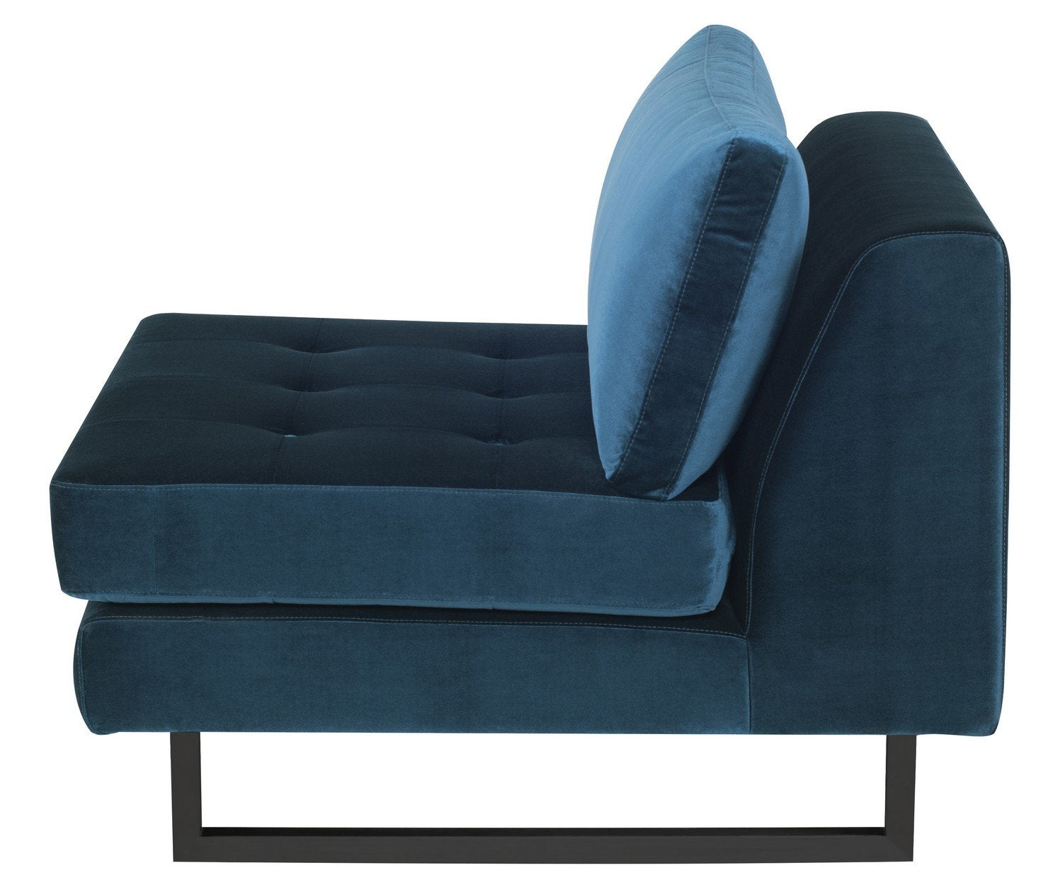 Nuevo Janis Midnight Blue Seat Armless Sofa