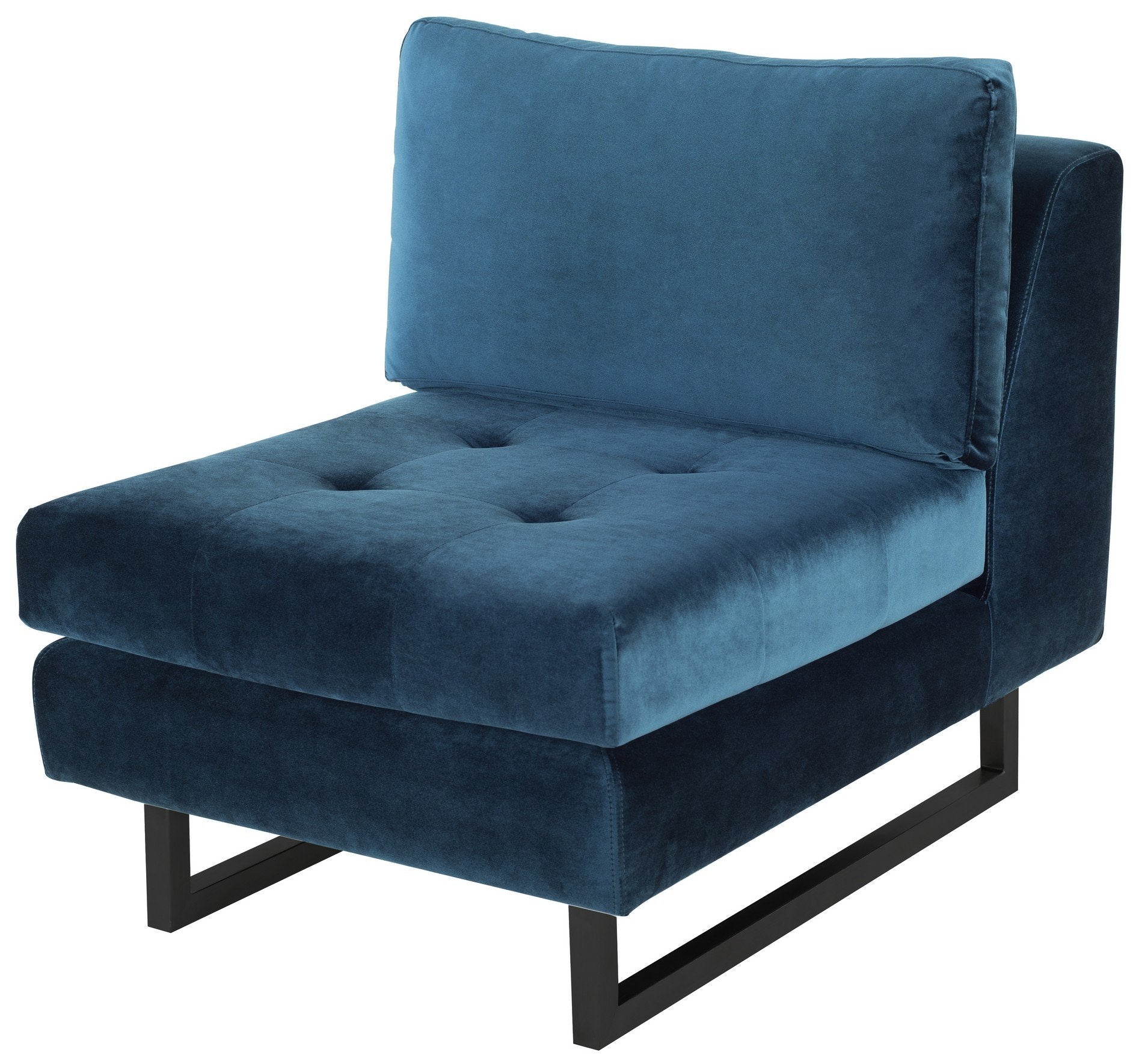 Nuevo Janis Midnight Blue Seat Armless Sofa