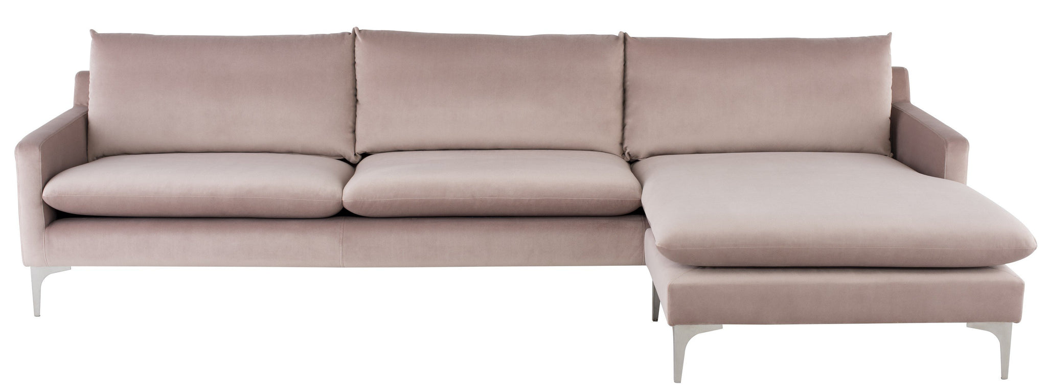 Nuevo Anders Blush Sectional Sofa