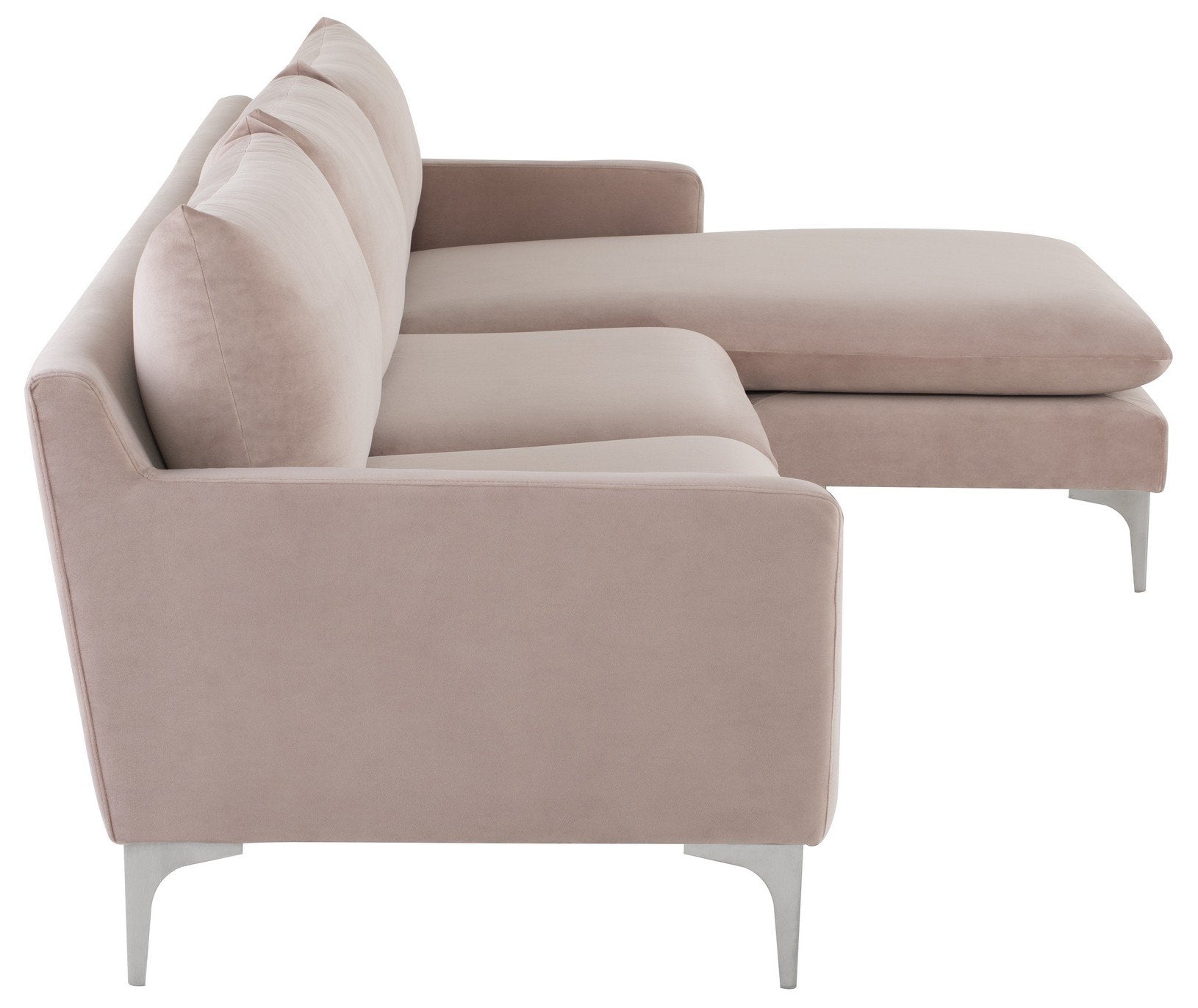 Nuevo Anders Blush Sectional Sofa