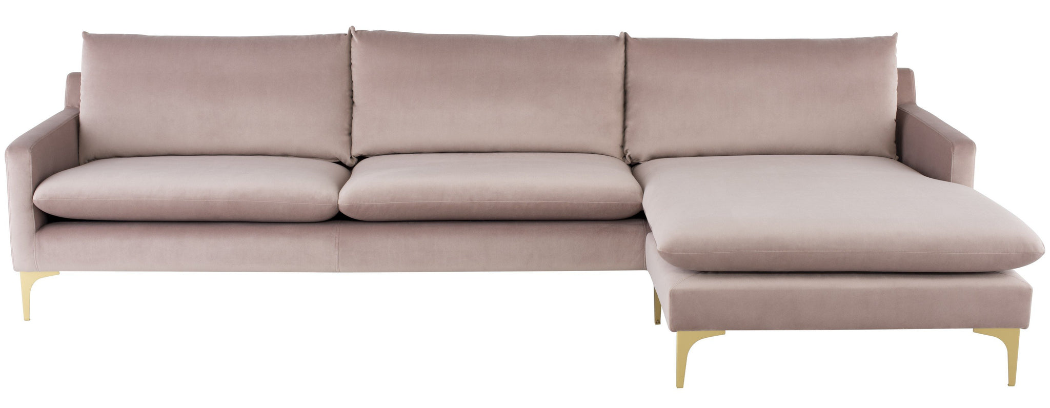 Nuevo Anders Blush Sectional Sofa