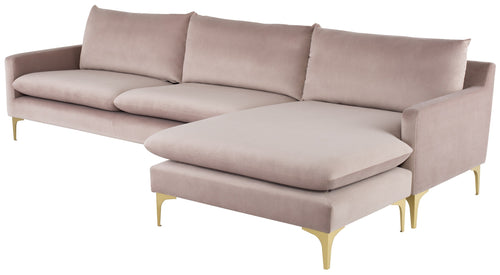 Nuevo Anders Blush Sectional Sofa