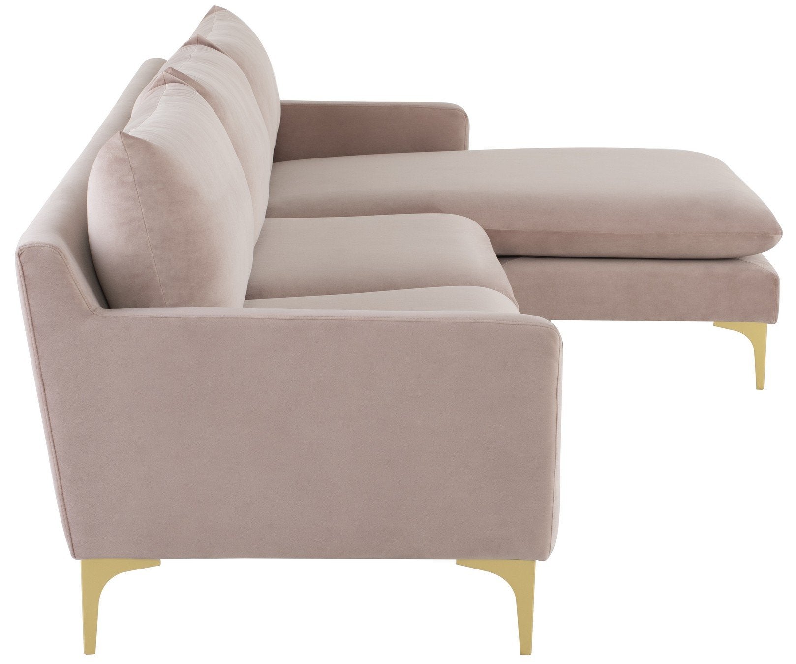 Nuevo Anders Blush Sectional Sofa