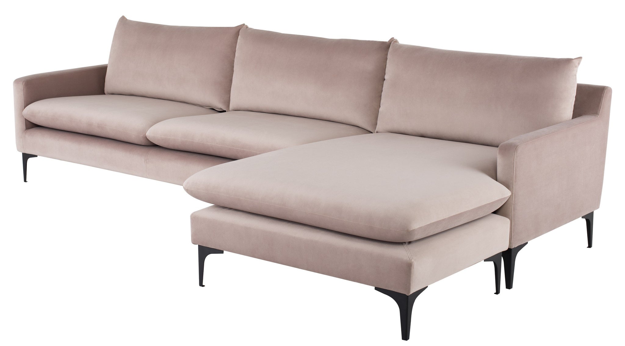 Nuevo Anders Blush Sectional Sofa