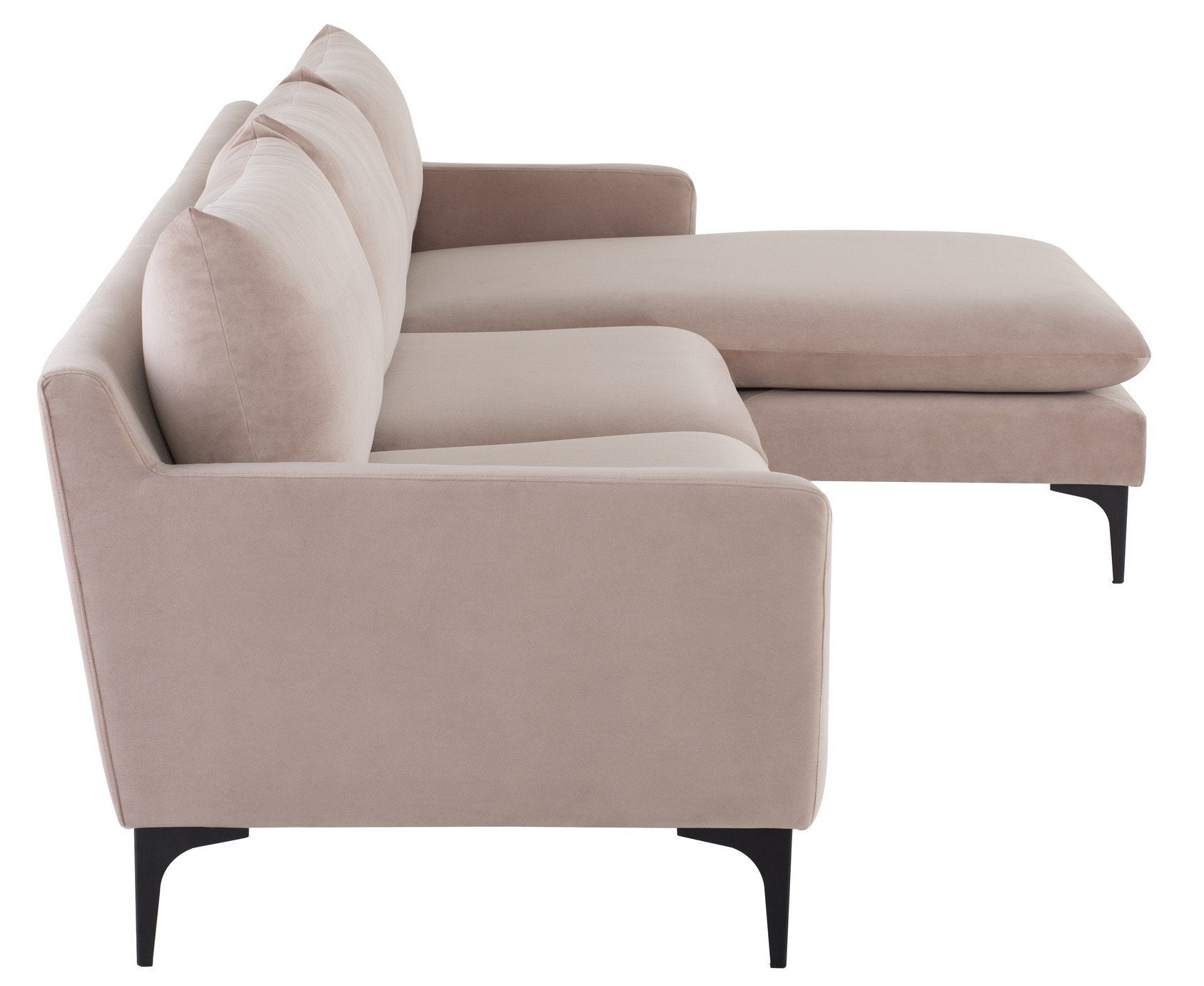 Nuevo Anders Blush Sectional Sofa
