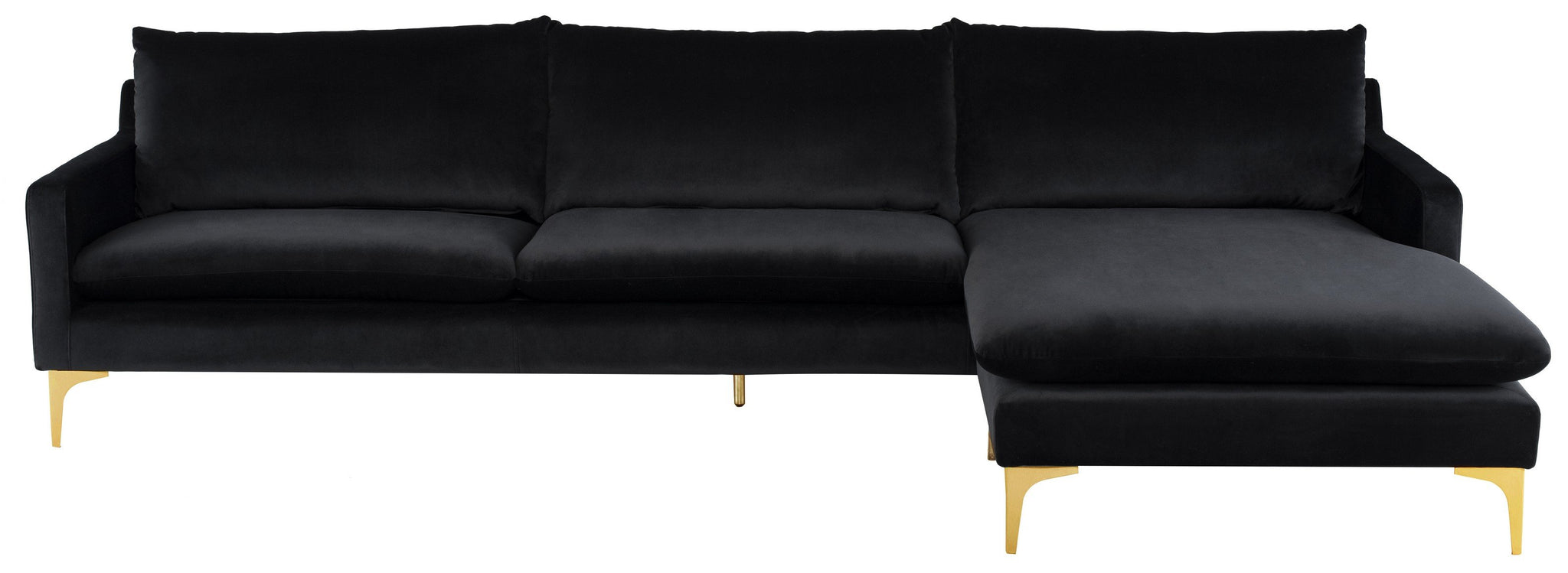 Nuevo Anders Black Sectional Sofa