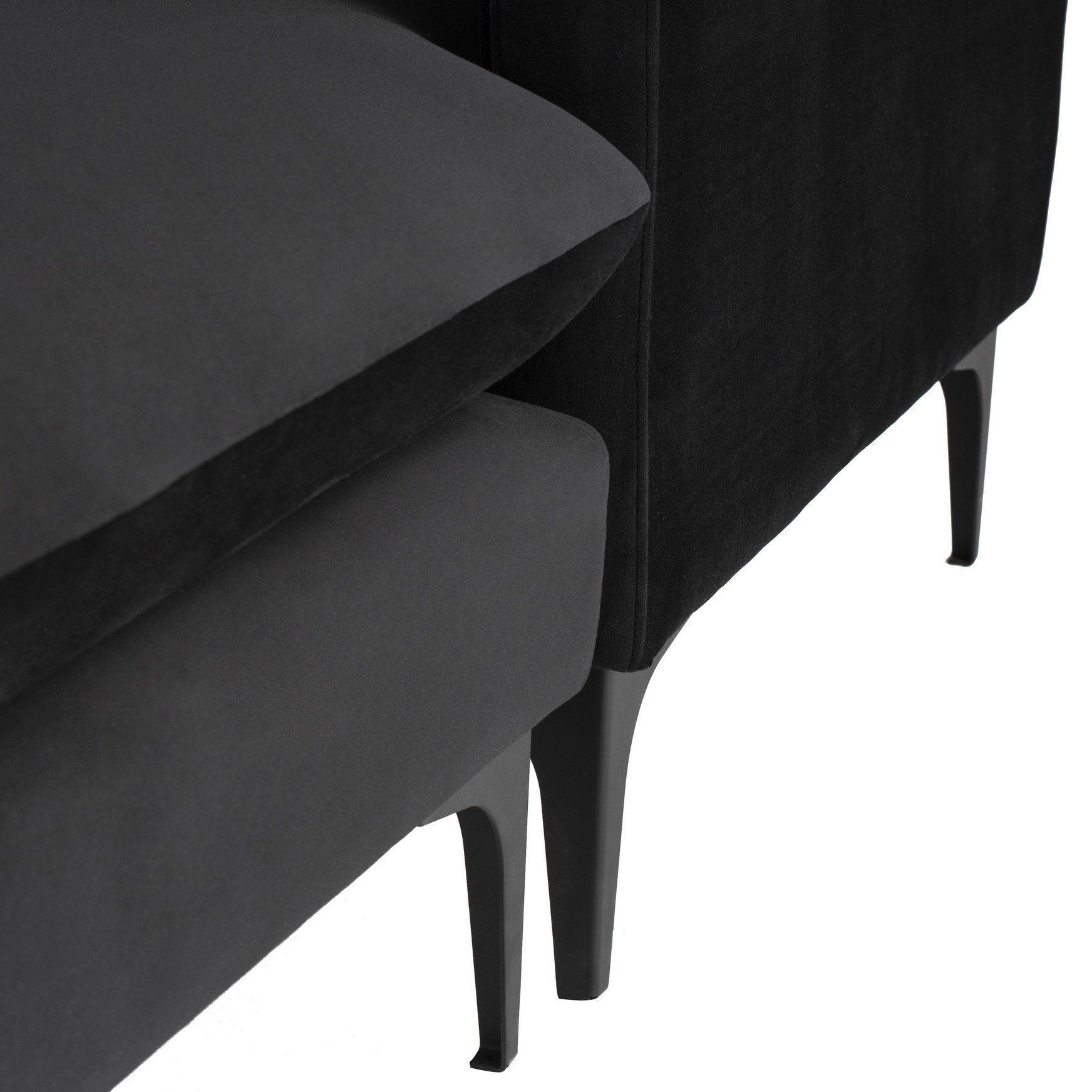 Nuevo Anders Black Sectional Sofa