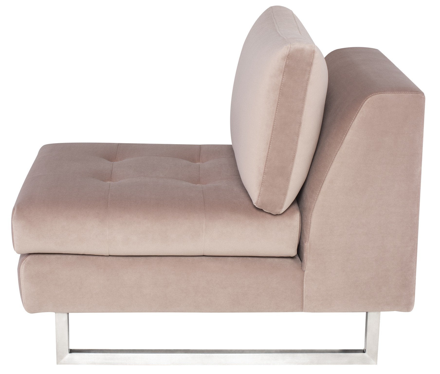 Nuevo Janis Blush Seat Armless Sofa