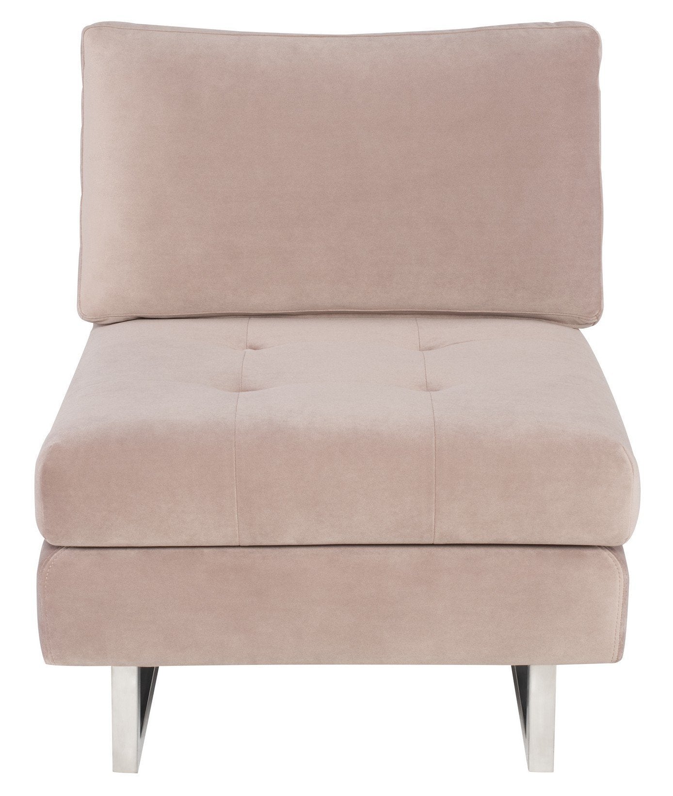 Nuevo Janis Blush Seat Armless Sofa