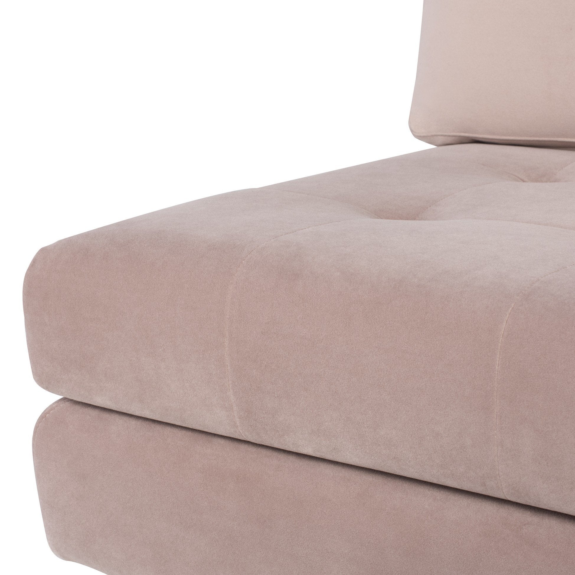 Nuevo Janis Blush Seat Armless Sofa
