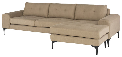 Nuevo Colyn Burlap Sectional Sofa