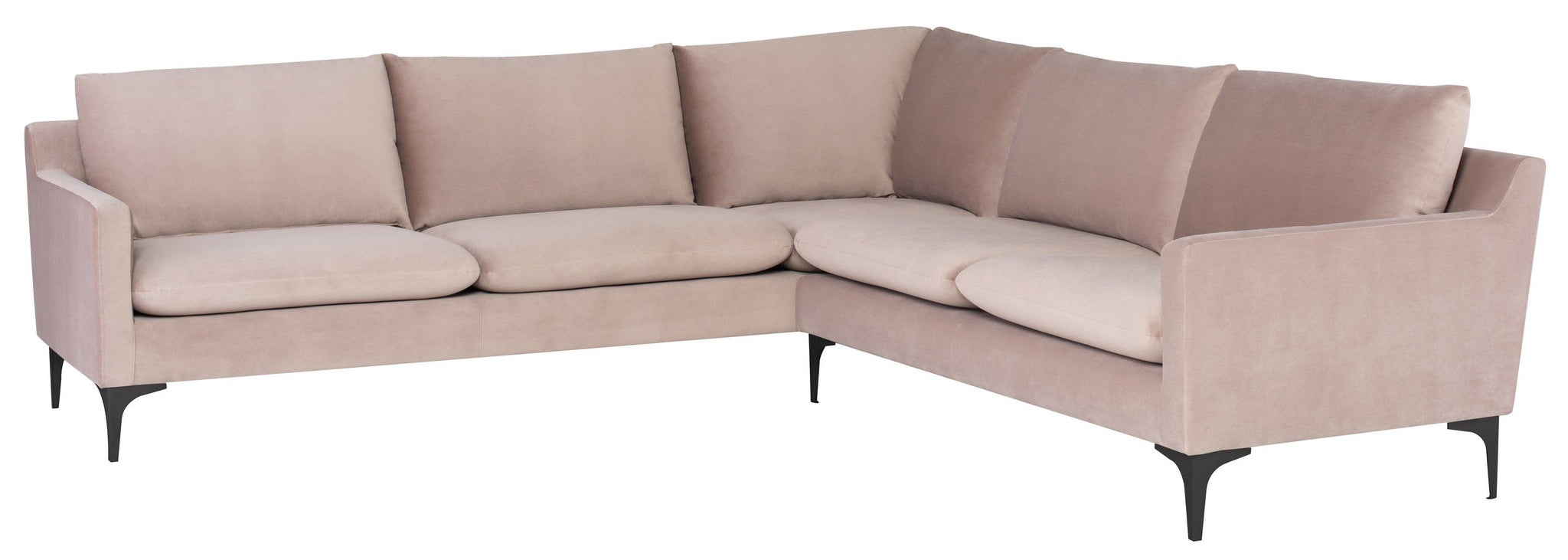 Nuevo Anders Blush Sectional Sofa