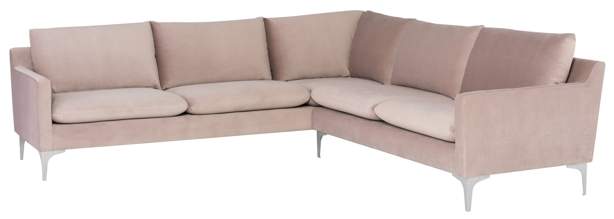 Nuevo Anders Blush Sectional Sofa