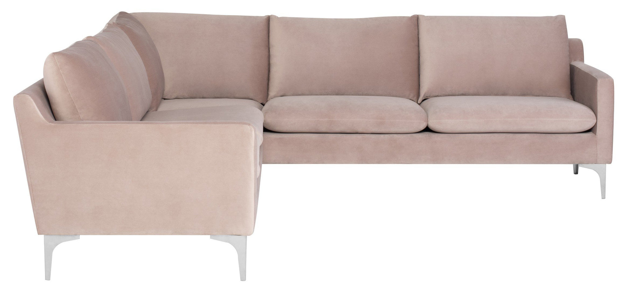 Nuevo Anders Blush Sectional Sofa