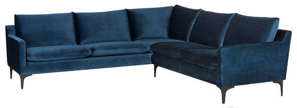 Nuevo Anders Midnight Blue Sectional Sofa