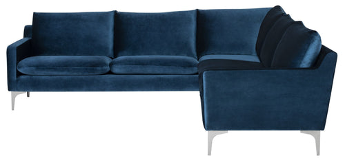 Nuevo Anders Midnight Blue Sectional Sofa