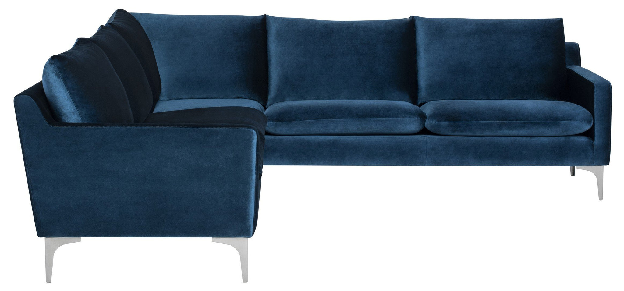 Nuevo Anders Midnight Blue Sectional Sofa