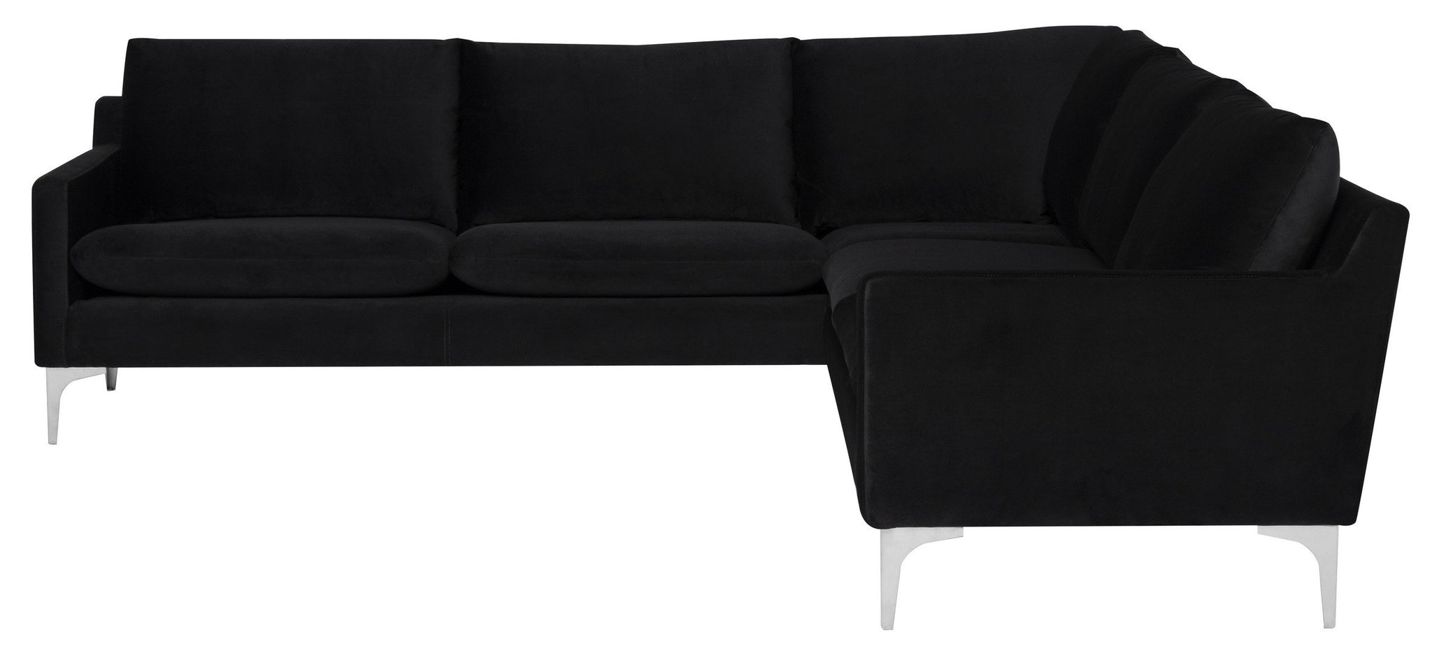 Nuevo Anders Black Sectional Sofa