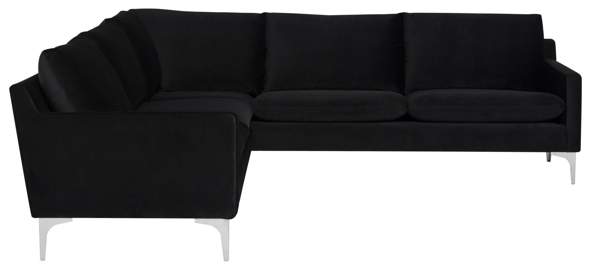 Nuevo Anders Black Sectional Sofa