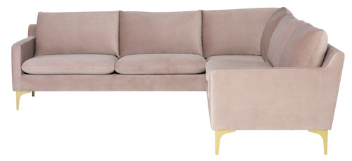 Nuevo Anders Blush Sectional Sofa