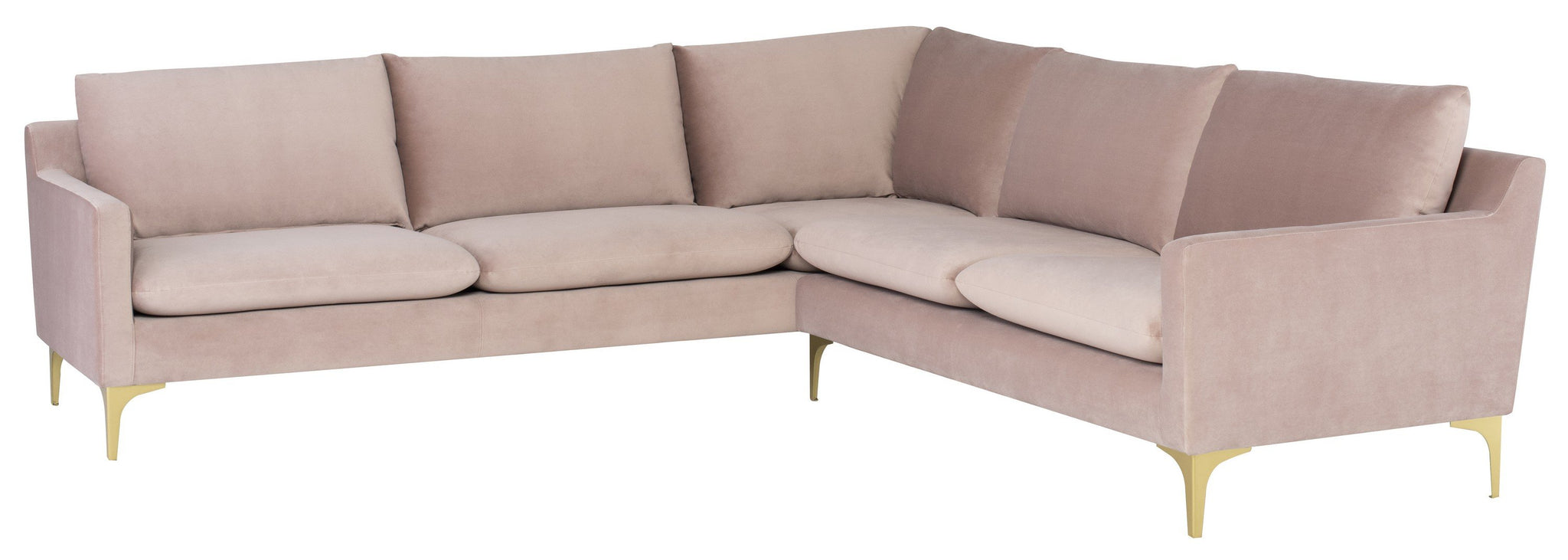 Nuevo Anders Blush Sectional Sofa